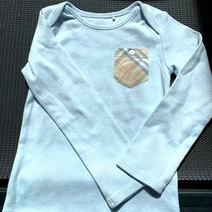 Burberry boy’s long-sleeved shirt w/pocket